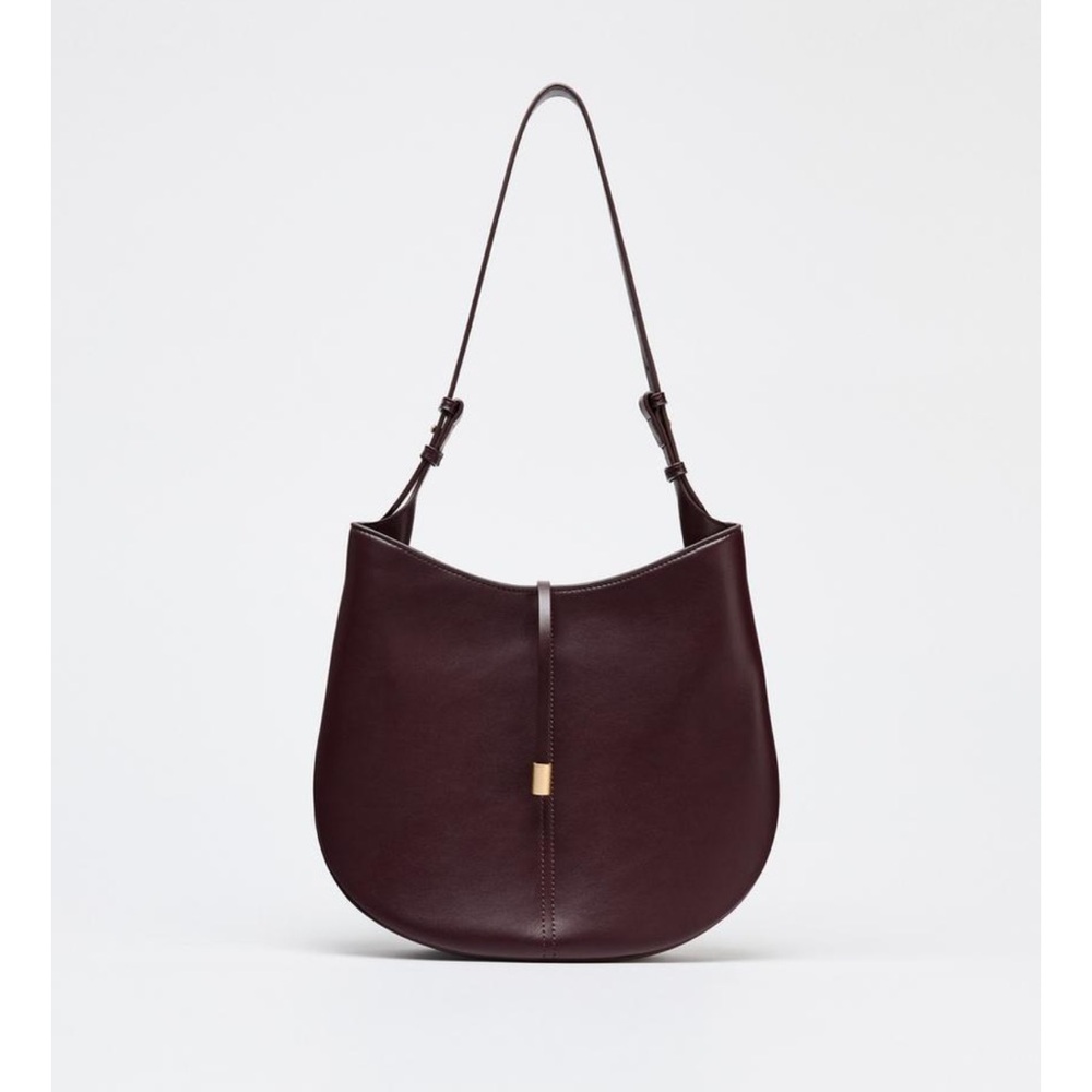 Zara Burgundy Bucket Bag